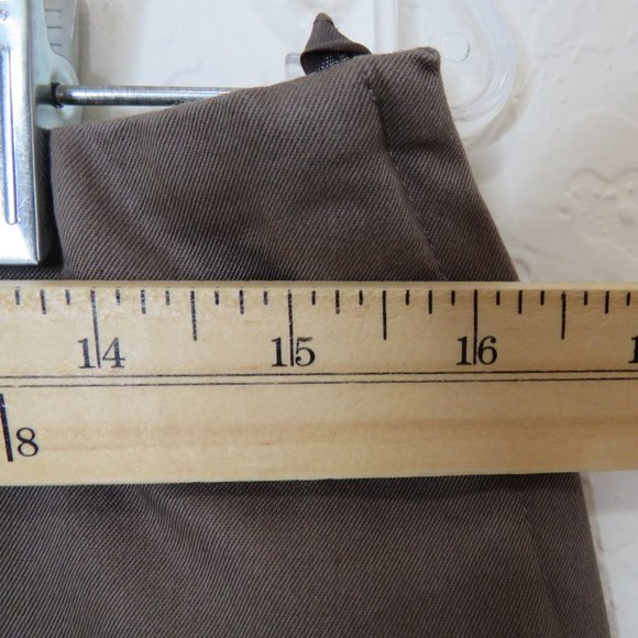 H&M* Women's Fully Lined Half Side Zip Front Pockets A-Line Tan Skirt~ Size 10 - Picture 5 of 8